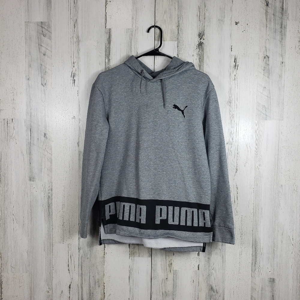 Puma gray black hoodie gender neutral size small